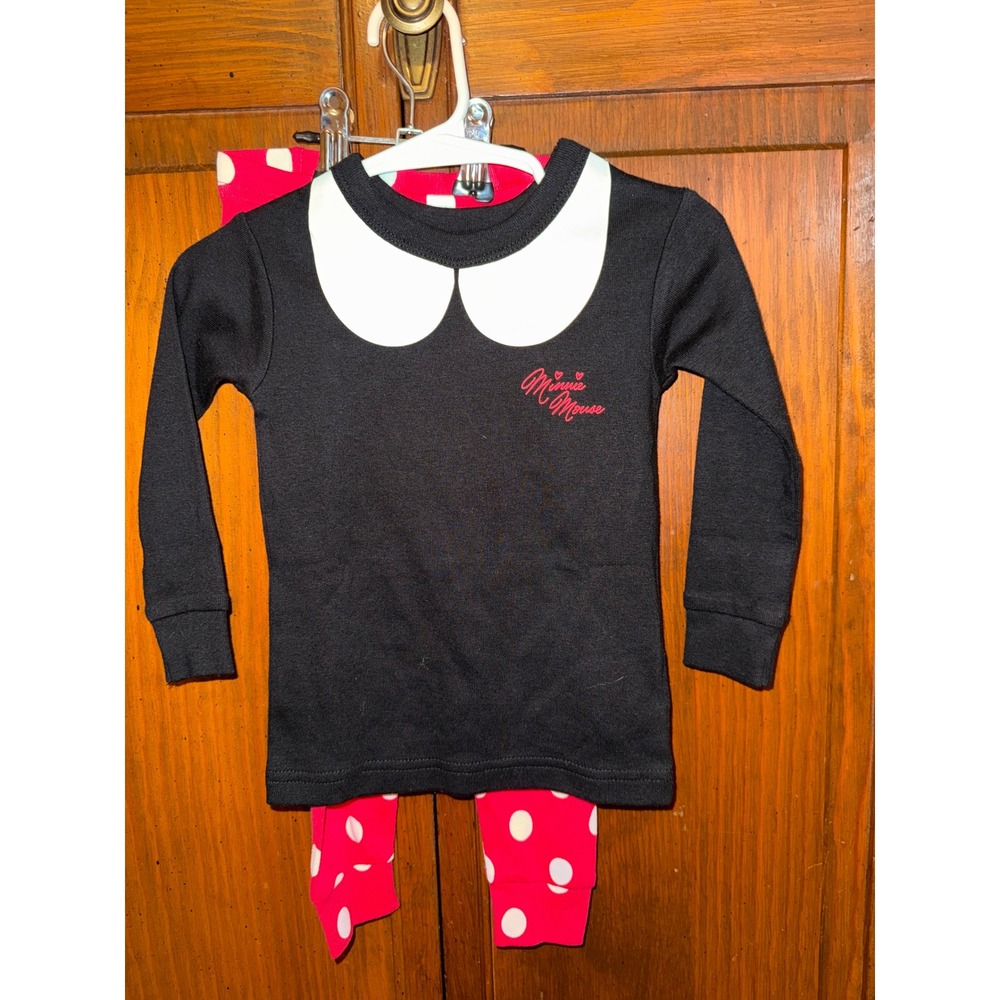 Disney Baby Gap Minnie Mouse  Set Black Red Polka Dot Cotton 12-18 Months